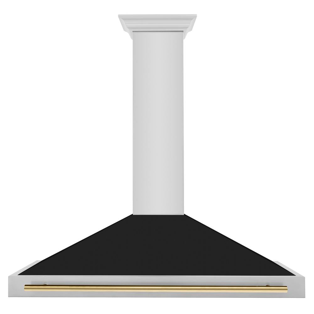 Autograph Edition 48 in. Convertible Stainless Steel Range Hood with Black Matte Shell and Accent Handle - (KB4STZBLM48G) -