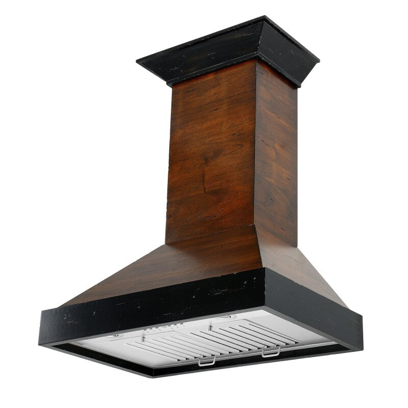 30" Ducted Wooden Wall Mount Range Hood with Remote Motor - 30 Inch - (KBARRS30400) -