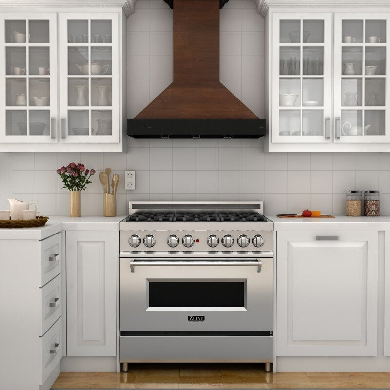 30" Ducted Wooden Wall Mount Range Hood with Remote Motor - 30 Inch - (KBARRS30400) -