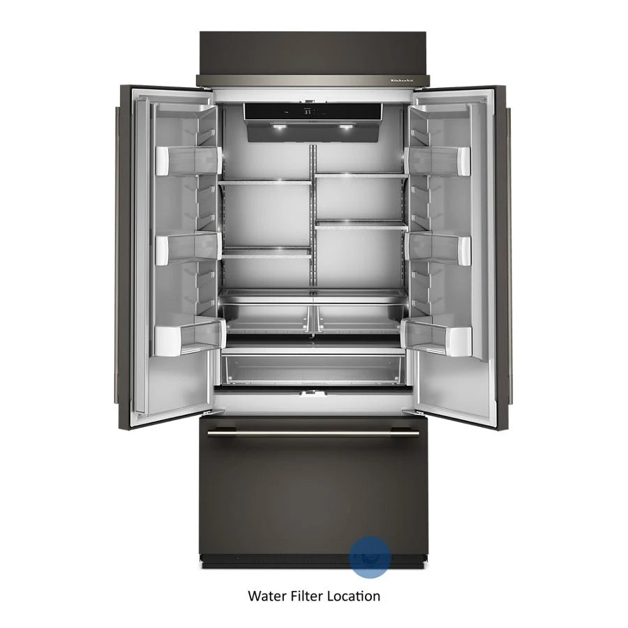 20.8 Cu. Ft. 36" Built-In French Door Bottom Mount Refrigerator with Platinum Interior - (KBFN536SBE)