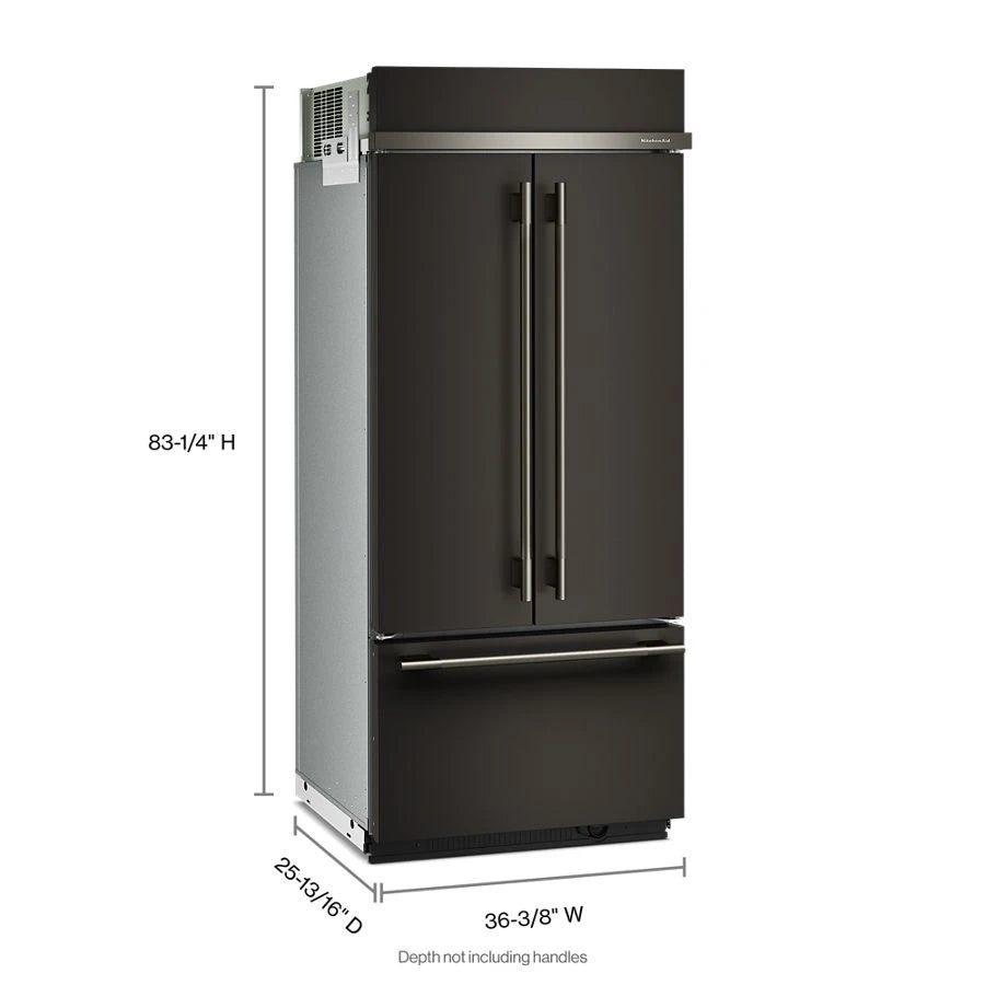 20.8 Cu. Ft. 36" Built-In French Door Bottom Mount Refrigerator with Platinum Interior - (KBFN536SBE)