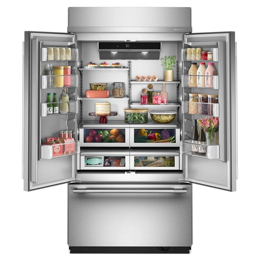 24.2 Cu. Ft. 42" Built-In French Door Bottom Mount Refrigerator with Platinum Interior - (KBFN542SPS)