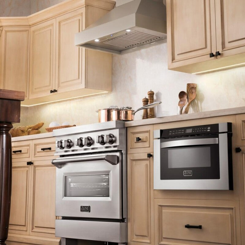 Convertible Vent Wooden Wall Mount Range Hood (KBUU) - 30 Inch - (KBUU30) -