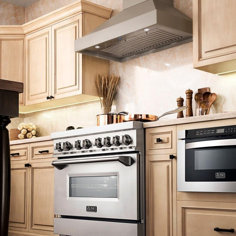 Convertible Vent Wooden Wall Mount Range Hood (KBUU) - 30 Inch - (KBUU30) -