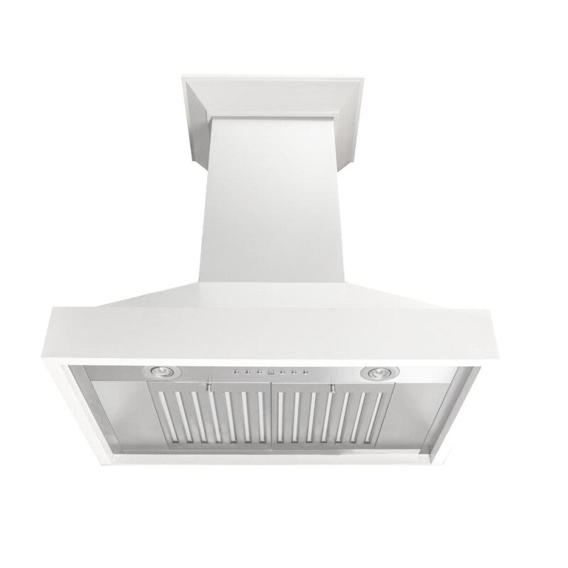 ZLINE 30 in. Wooden Wall Mount Range Hood in Smooth Bright White Finish (KBWW-30) - (KBWW30) -