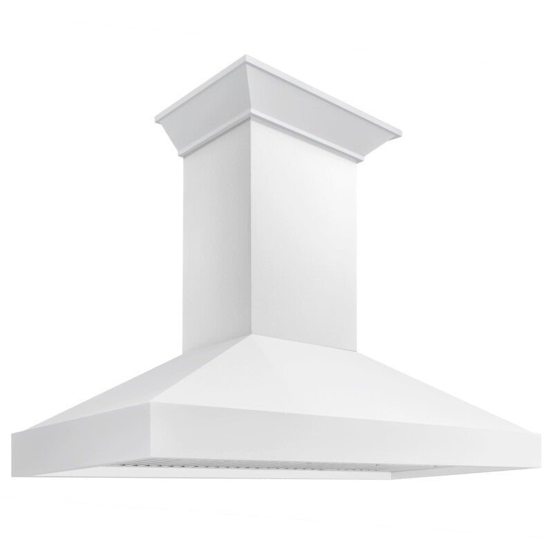 ZLINE 48 in. Wooden Wall Mount Range Hood in Smooth Bright White Finish (KBWW-48) - (KBWW48) -