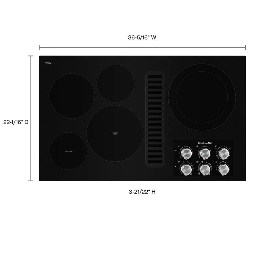 36" Electric Downdraft Cooktop with 5 Elements - (KCED606GBL) - KITCHENAID