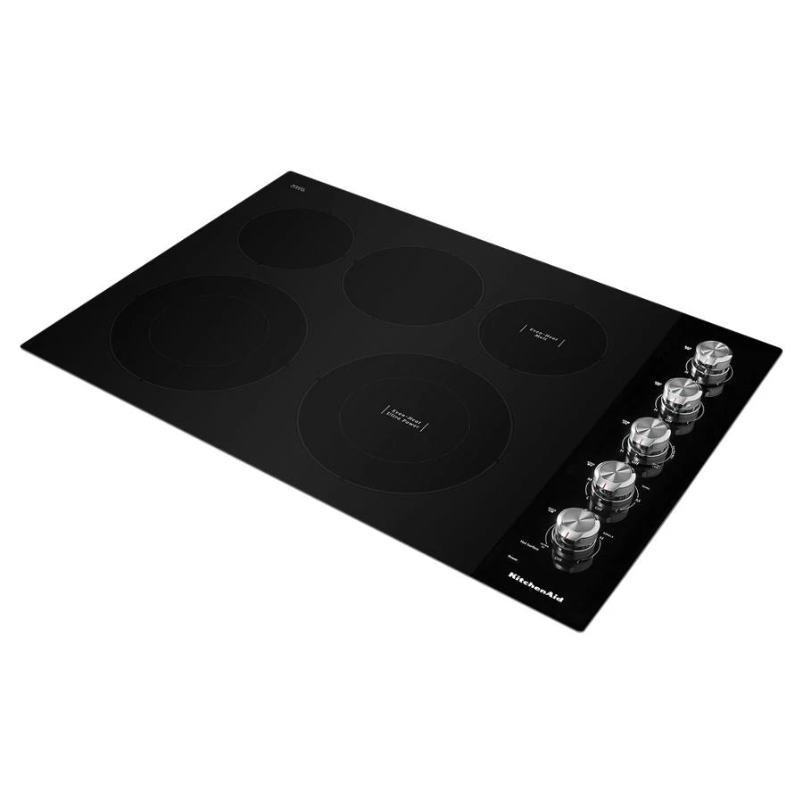30" Electric Cooktop with 5 Elements and Knob Controls - (KCES550HBL) - KITCHENAID
