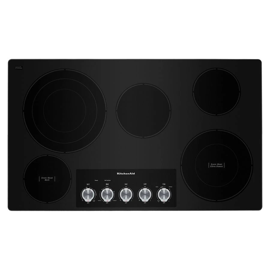 36" Electric Cooktop with 5 Elements and Knob Controls - (KCES556HSS) - KITCHENAID
