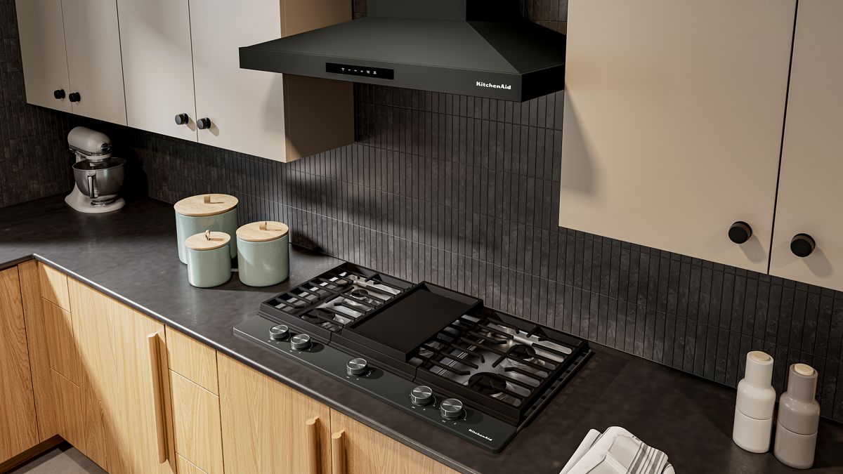 KitchenAid KCGK736SBE 36 in. Gas Cooktop Black Ore - lifestyle