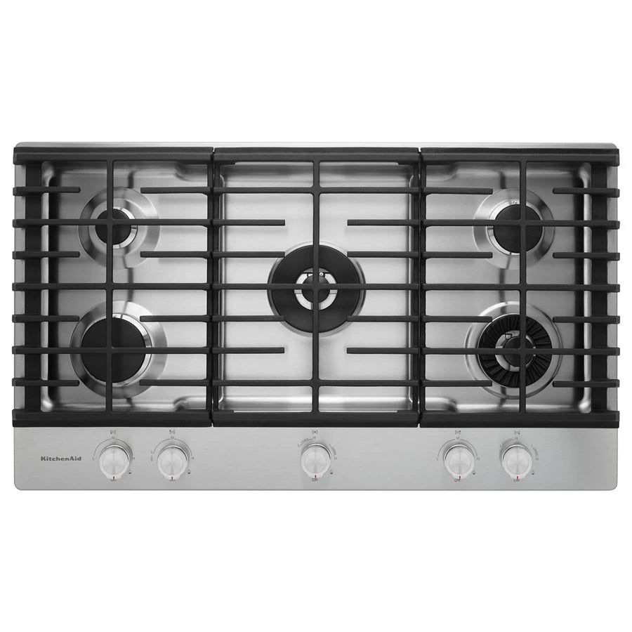 36" 5-Burner Gas Cooktop with Griddle - (KCGS956ESS) - KITCHENAID