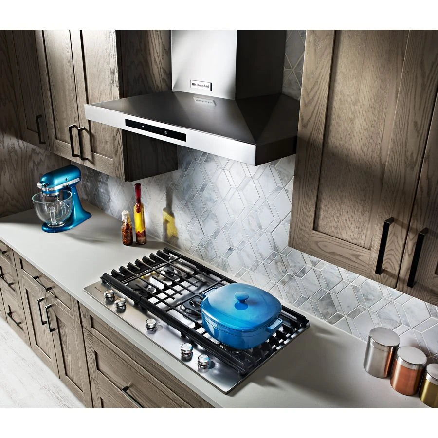 36" 5-Burner Gas Cooktop with Griddle - (KCGS956ESS) - KITCHENAID