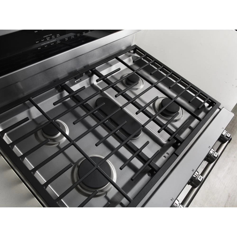 30-Inch 5 Burner Dual Fuel Double Oven Convection Range - (KFDD500ESS) - KITCHENAID