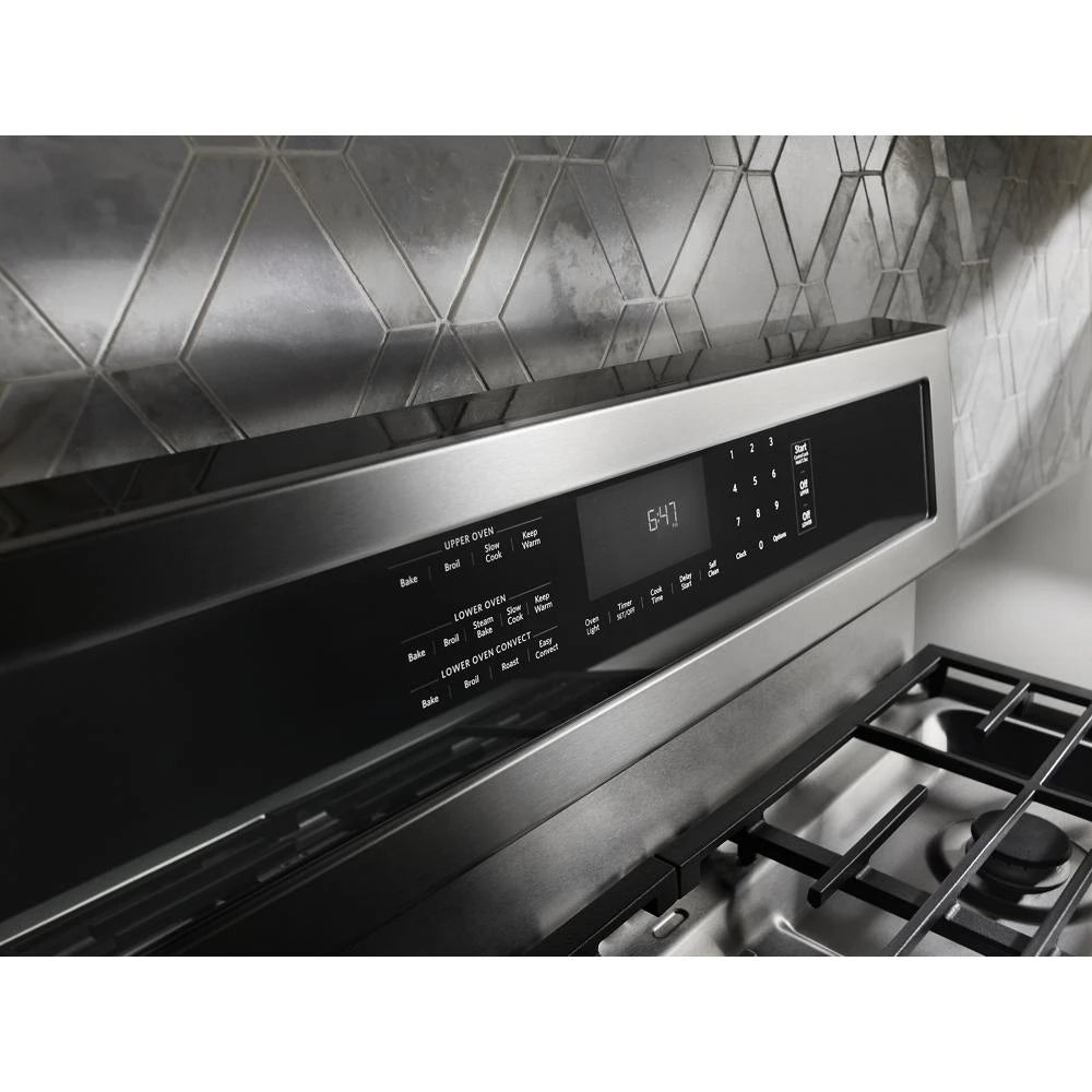 30-Inch 5 Burner Dual Fuel Double Oven Convection Range - (KFDD500ESS) - KITCHENAID
