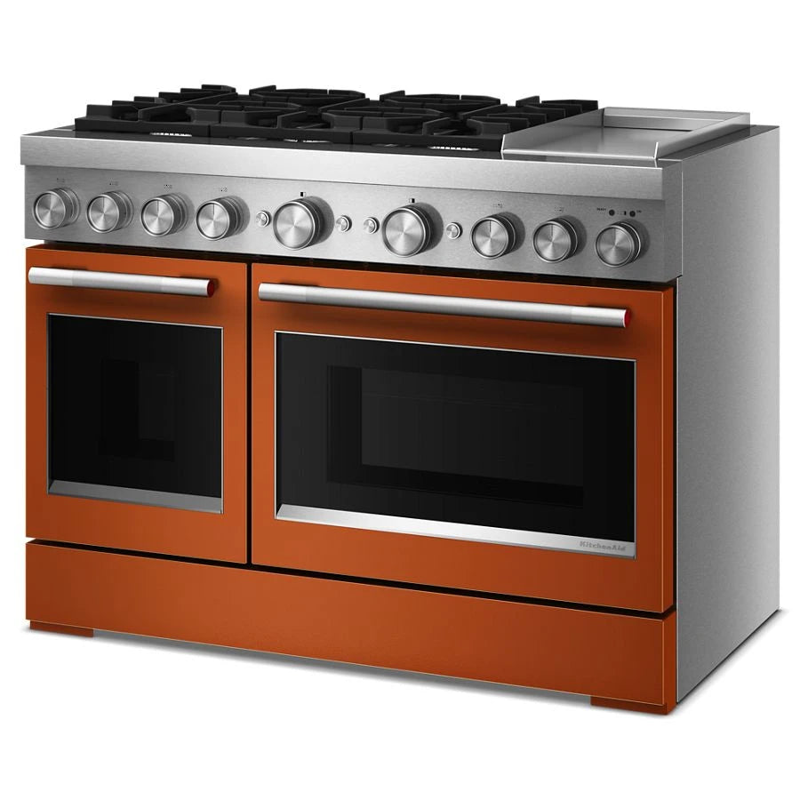 48-Inch 6 Burner Commercial-Style Dual Fuel Range with Griddle - (KFDD948SSC)