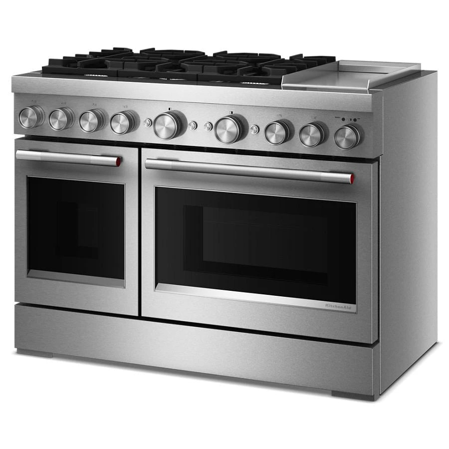 48-Inch 6 Burner Commercial-Style Dual Fuel Range with Griddle - (KFDD948SSS)