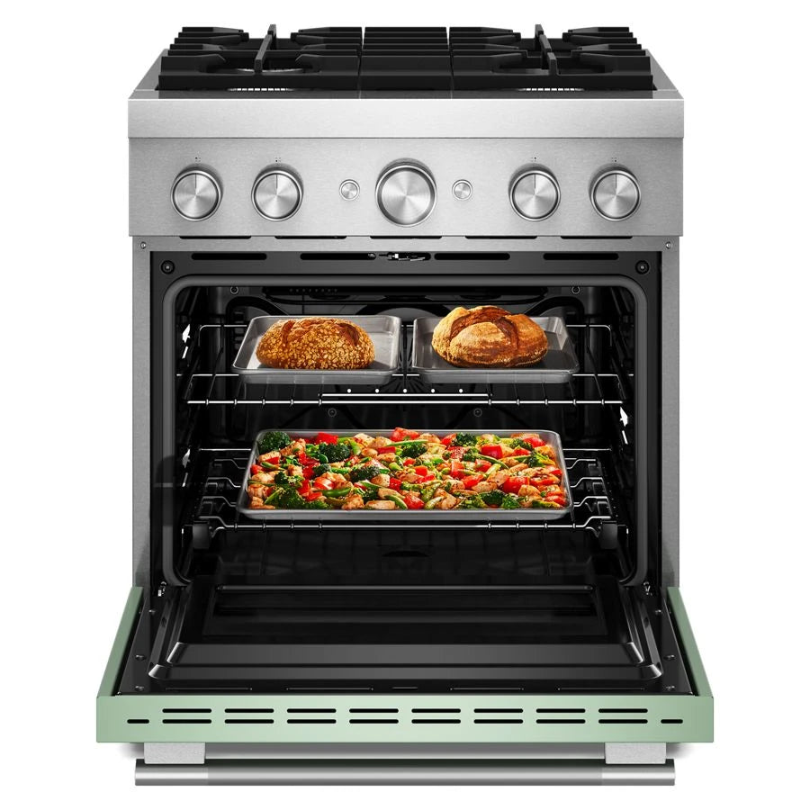 30-Inch 4 Burner Commercial-Style Dual Fuel Range with No Preheat Air Fry Mode - (KFDS930SDC)