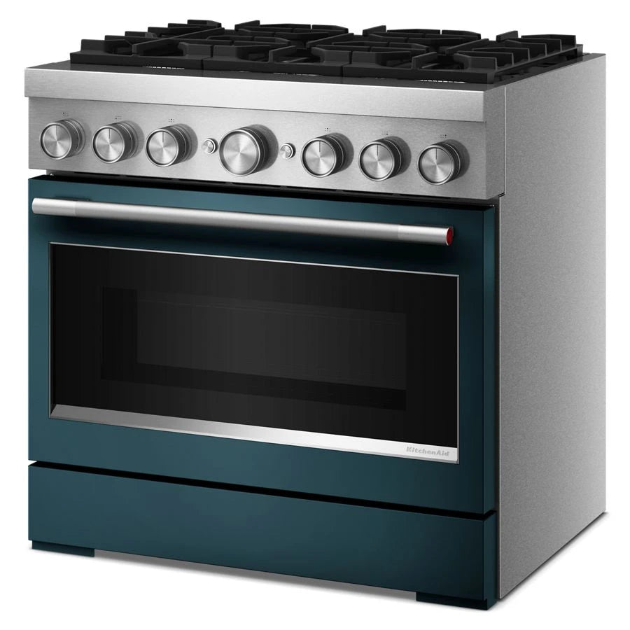 36-Inch 6 Burner Commercial-Style Dual Fuel Range with No Preheat Air Fry Mode - (KFDS936SAG)