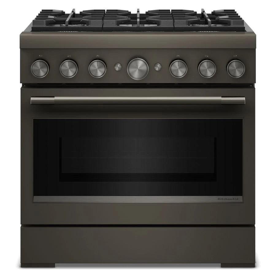 36-Inch 6 Burner Commercial-Style Dual Fuel Range with No Preheat Air Fry Mode - (KFDS936SBE)