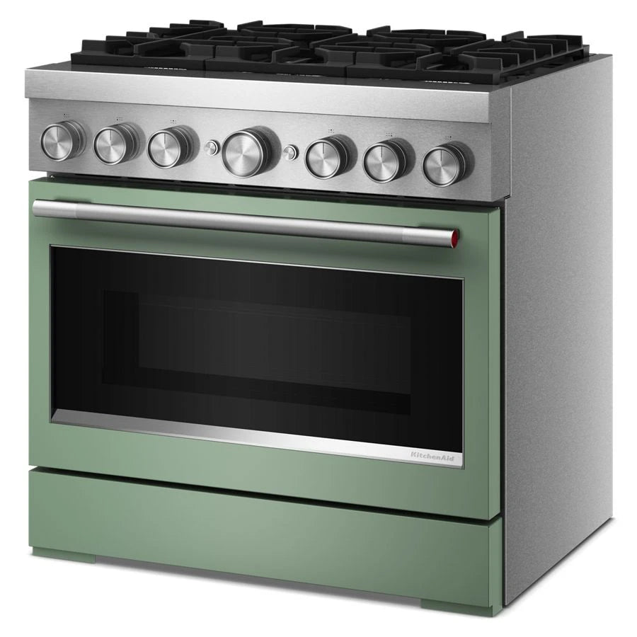 36-Inch 6 Burner Commercial-Style Dual Fuel Range with No Preheat Air Fry Mode - (KFDS936SDC)