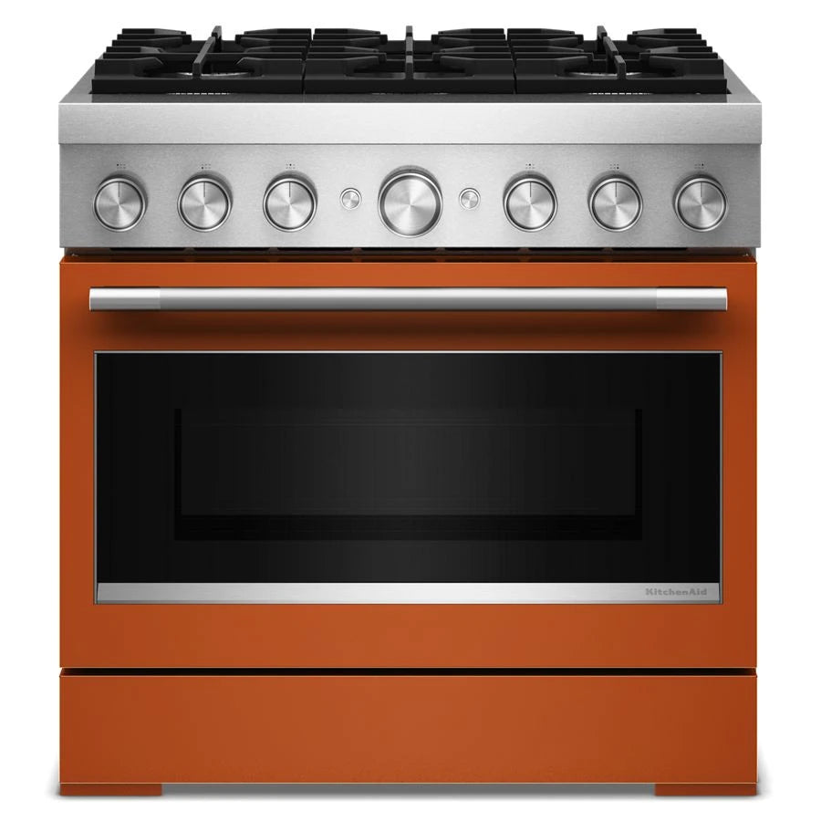 36-Inch 6 Burner Commercial-Style Dual Fuel Range with No Preheat Air Fry Mode - (KFDS936SSC)