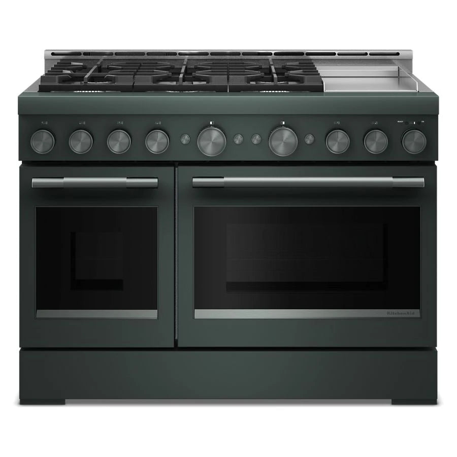 KitchenAid® 48-Inch 6 Burner Commercial-Style Gas Range with Griddle - (KFGD948SJP)