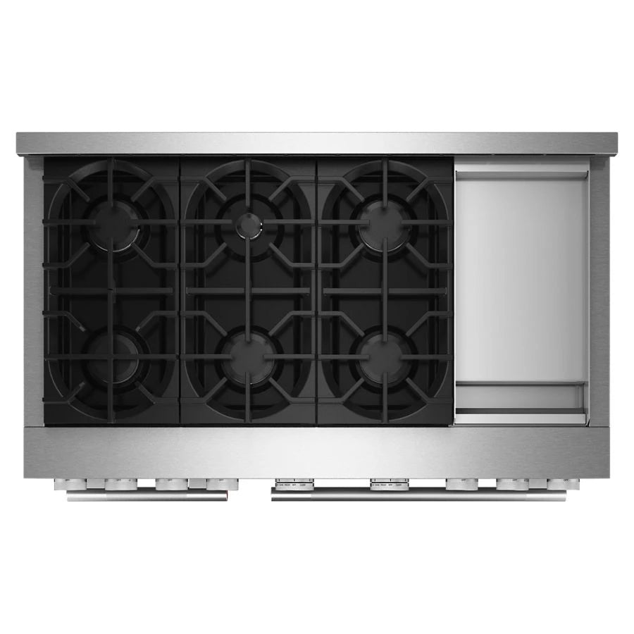KitchenAid® 48-Inch 6 Burner Commercial-Style Gas Range with Griddle - (KFGD948SSS)