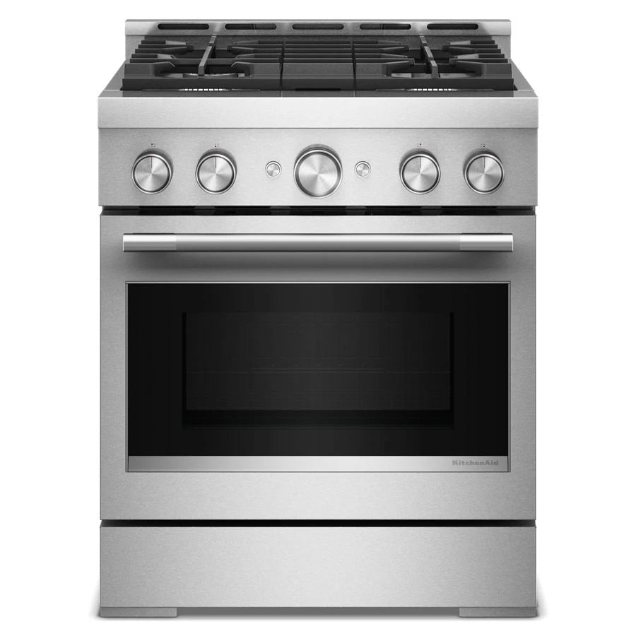 KitchenAid® 30-Inch 4 Burner Commercial-Style Gas Range with No Preheat Air Fry Mode - (KFGS930SSS)