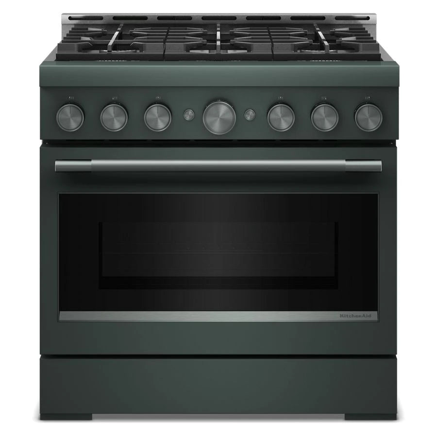 KitchenAid® 36-Inch 6 Burner Commercial-Style Gas Range with No Preheat Air Fry Mode - (KFGS936SJP)