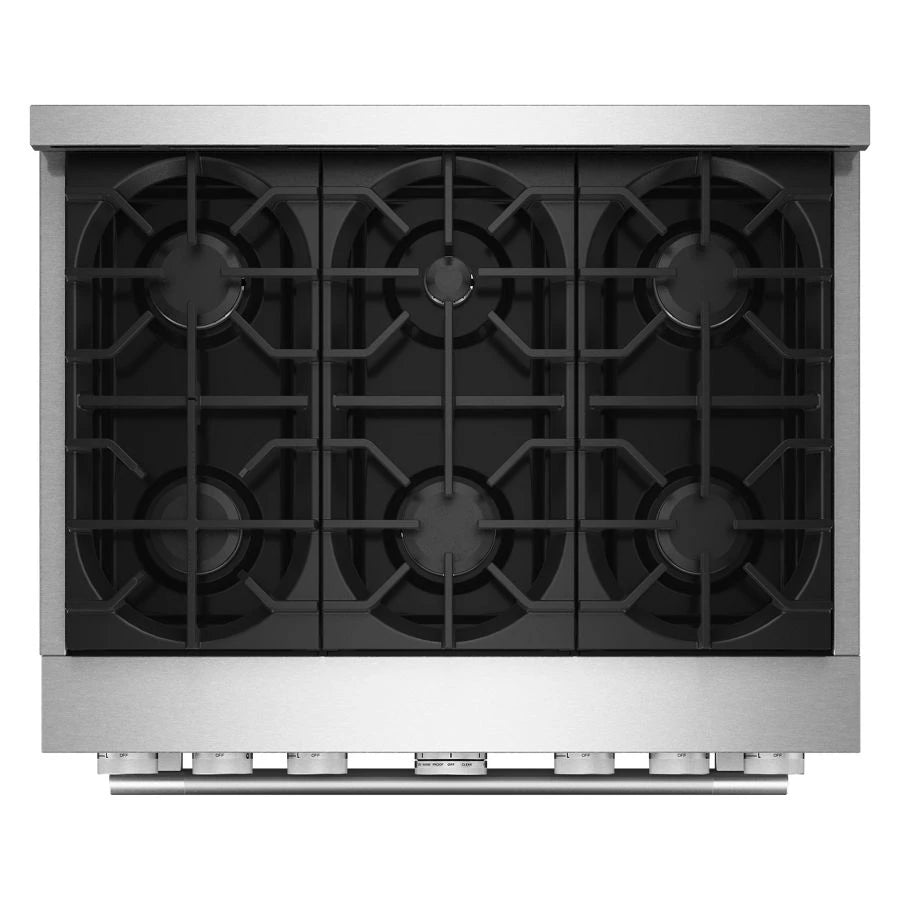 KitchenAid® 36-Inch 6 Burner Commercial-Style Gas Range with No Preheat Air Fry Mode - (KFGS936SSS)
