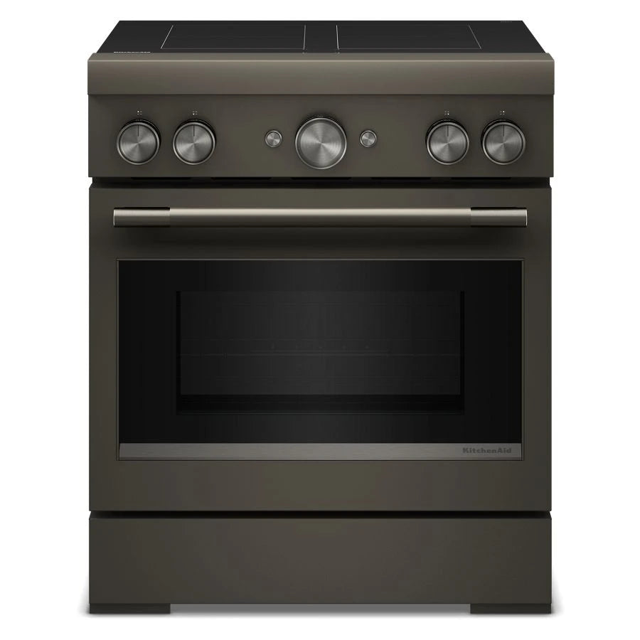 30-Inch 4-Element Induction Freestanding Commercial-Style Range with Air Fry - (KFIS930SBE)