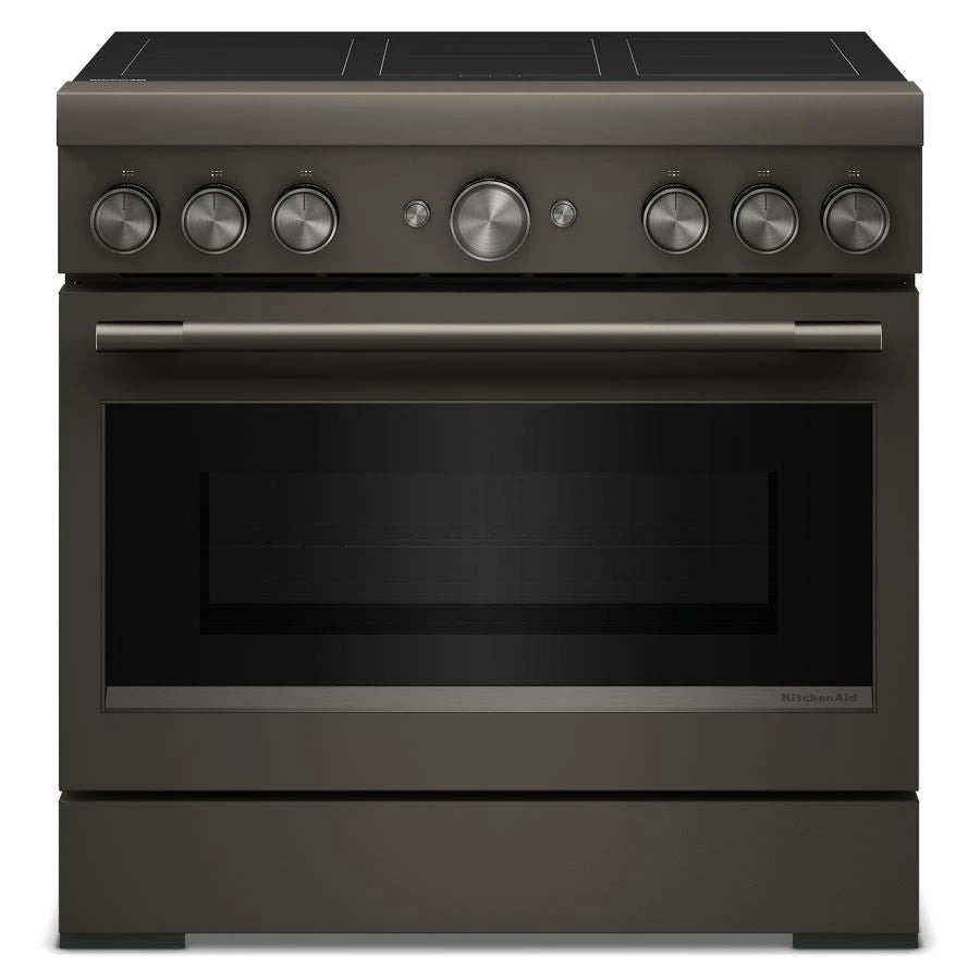 36-Inch 6-Element Induction Freestanding Commercial-Style Range with Air Fry - (KFIS936SBE)