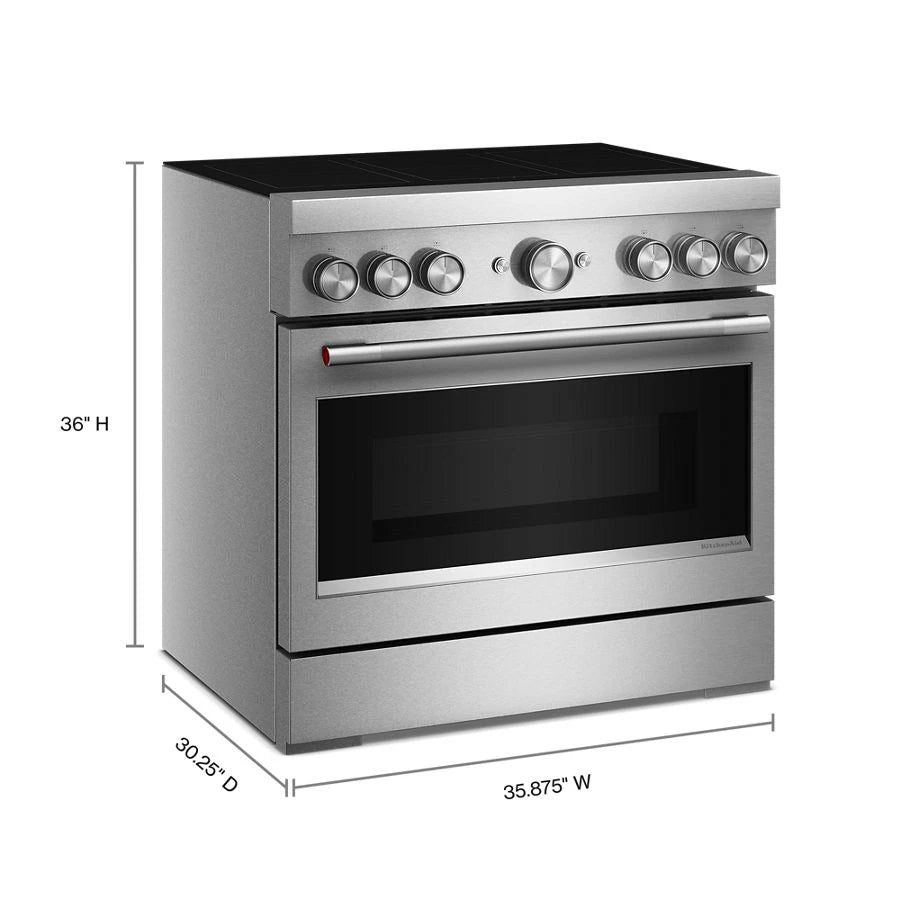 36-Inch 6-Element Induction Freestanding Commercial-Style Range with Air Fry - (KFIS936SSS)