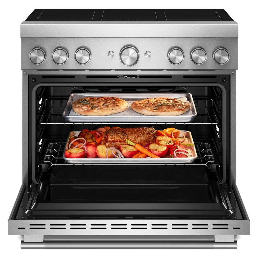 36-Inch 6-Element Induction Freestanding Commercial-Style Range with Air Fry - (KFIS936SSS)