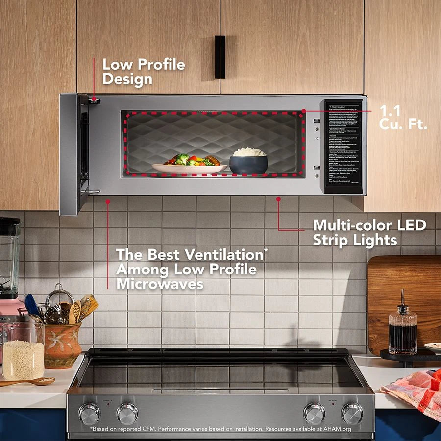 Smart Low Profile Microwave Hood Combination with Dual Fan Ventilation - (KMML550RPS)