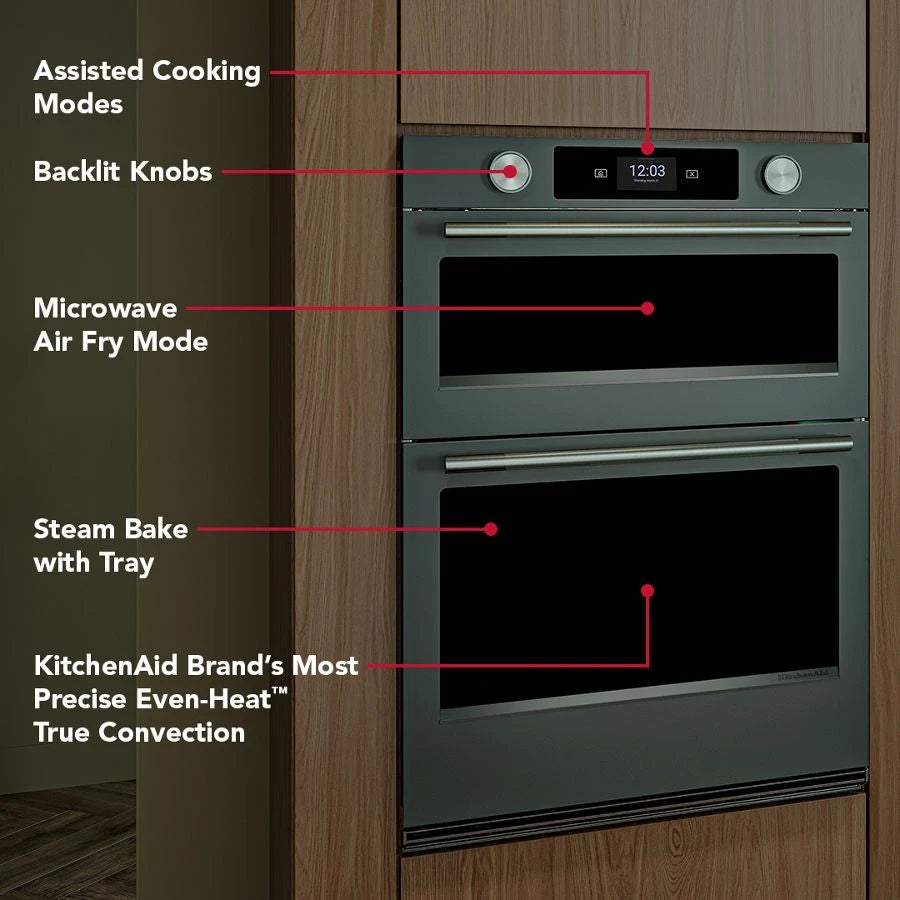 30-inch Smart Electric Combo Wall Oven with Assisted Cooking Modes - Juniper - (KOEC730SJP)