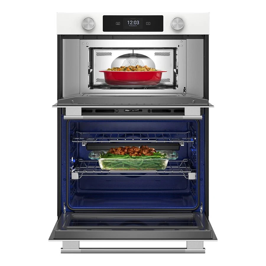 30-inch Smart Electric Combo Wall Oven with Assisted Cooking Modes - White - (KOEC730SWH)