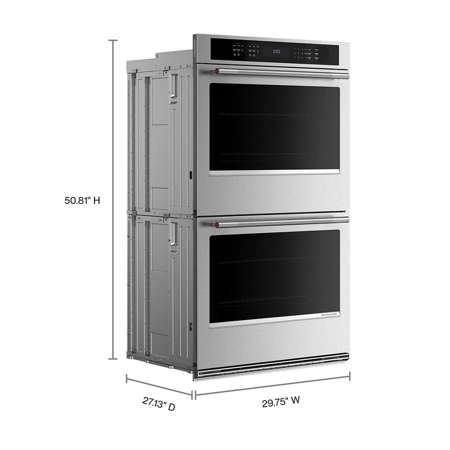 30-inch Electric Double Wall Oven with No Preheat Air Fry Mode - PrintShield™ Finish - (KOED530SPS)