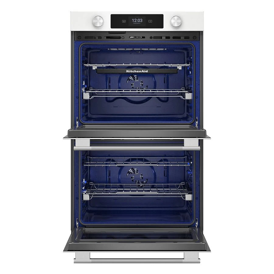 30-inch Smart Electric Double Wall Oven with Assisted Cooking Modes - White - (KOED730SWH)