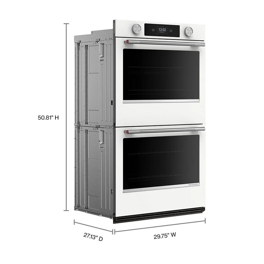 30-inch Smart Electric Double Wall Oven with Assisted Cooking Modes - White - (KOED730SWH)