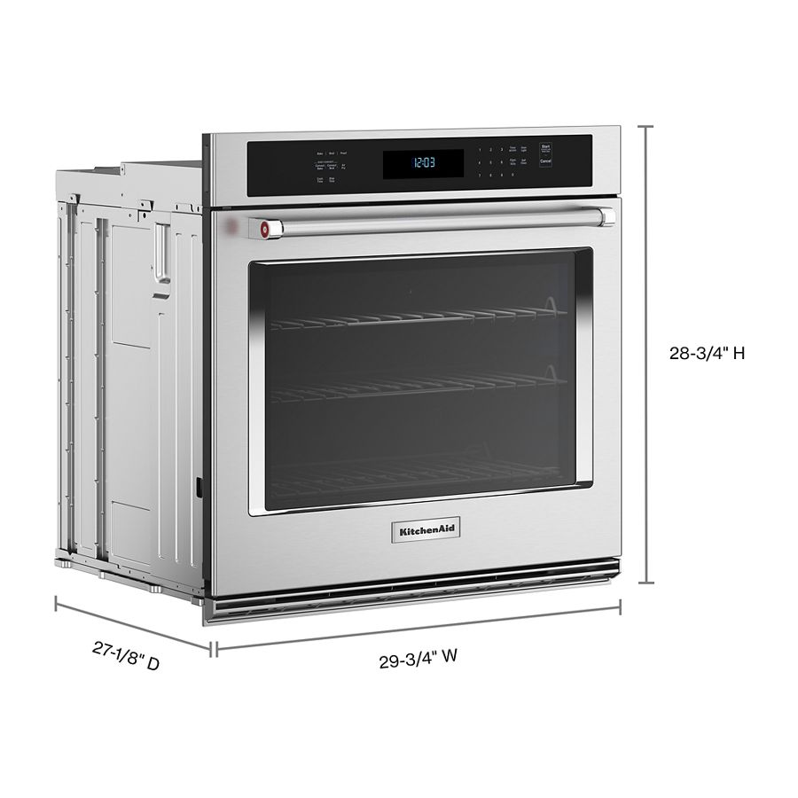 30" Single Wall Ovens with Air Fry Mode - (KOES530PSS) - KITCHENAID