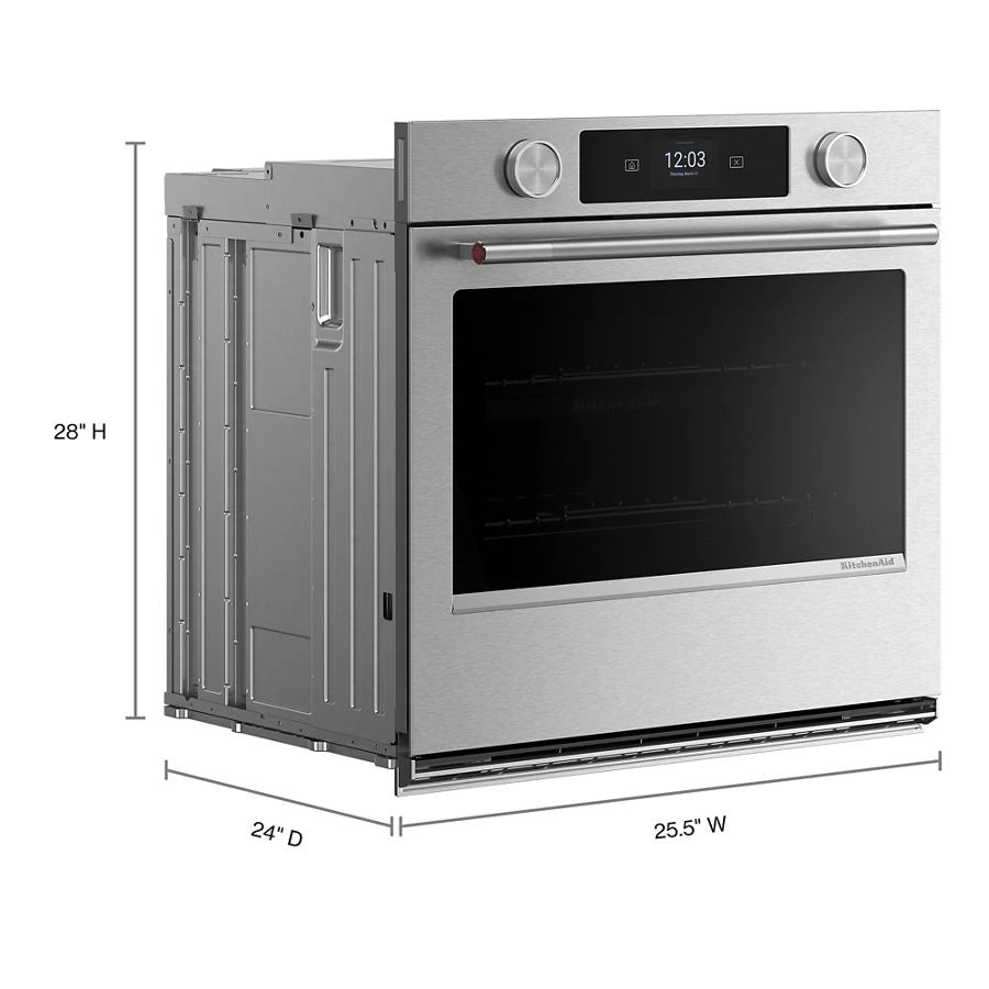 27-inch Smart Electric Single Wall Oven with Assisted Cooking Modes - PrintShield™ Finish - (KOES727SPS)