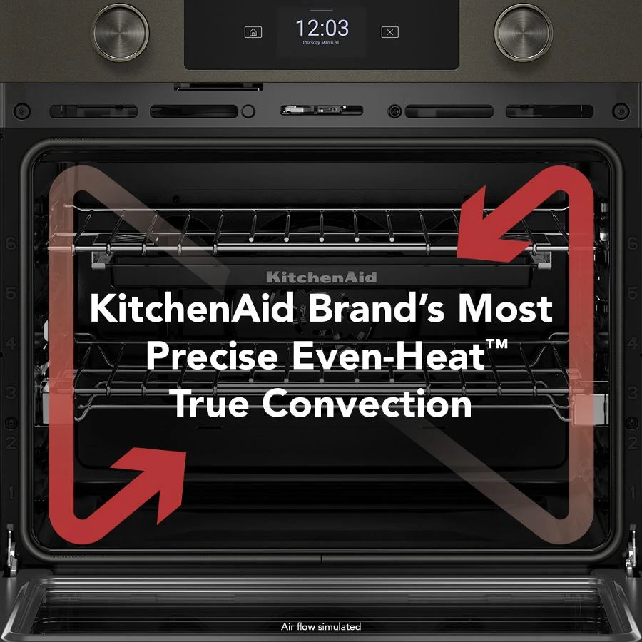 30-inch Smart Electric Single Wall Oven with Assisted Cooking Modes - Black Ore - (KOES730SBE)