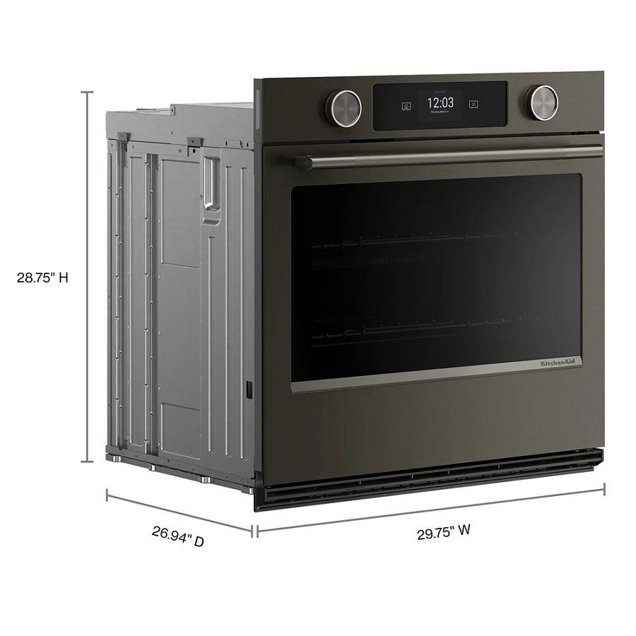 30-inch Smart Electric Single Wall Oven with Assisted Cooking Modes - Black Ore - (KOES730SBE)