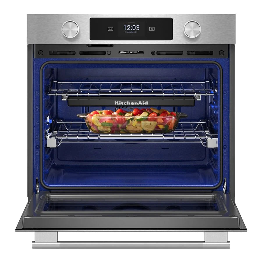 30-inch Smart Electric Single Wall Oven with Assisted Cooking Modes - PrintShield™ Finish - (KOES730SPS)