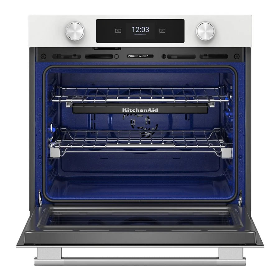 30-inch Smart Electric Single Wall Oven with Assisted Cooking Modes - White - (KOES730SWH)