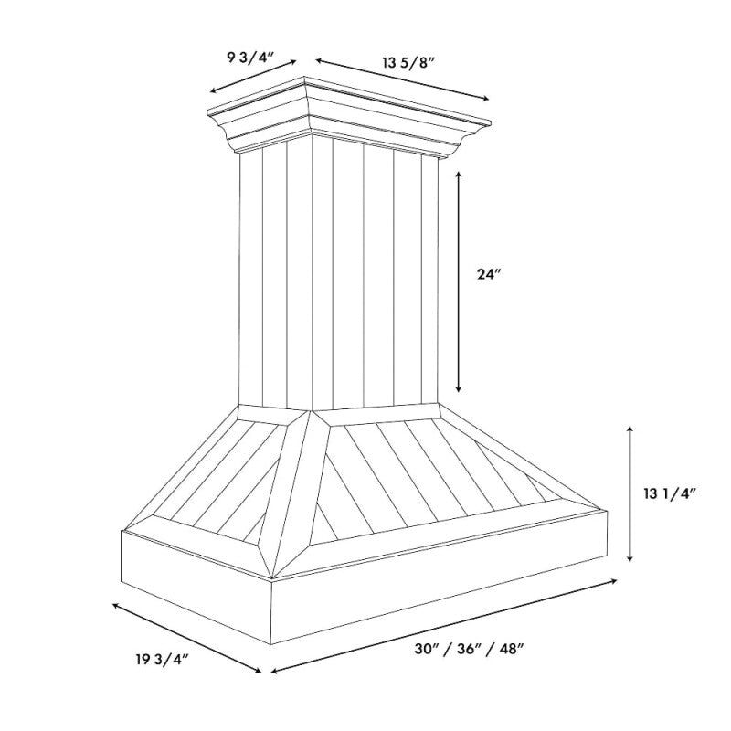 ZLINE 30 in. Wooden Wall Mount Range Hood in Shiplap Bright White Finish (KPWW-30) - (KPWW30) -