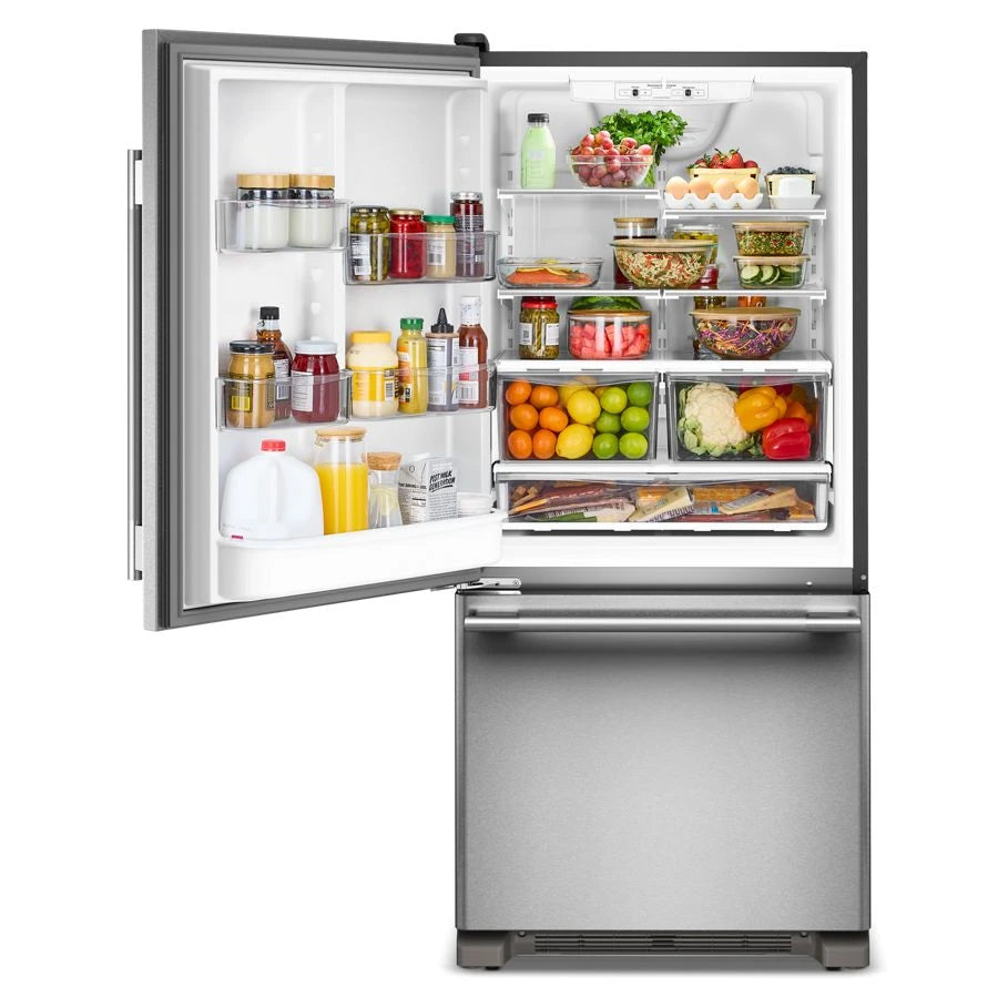 19 Cu. Ft. 30-Inch Standard-Depth Bottom Mount Refrigerator with Left Door Swing - (KRBL130SPS)