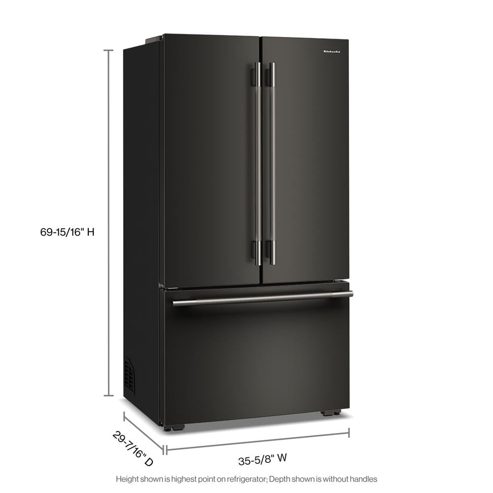 36" Counter-Depth French Door Refrigerator with Interior Dispense - (KRFC336SBE)