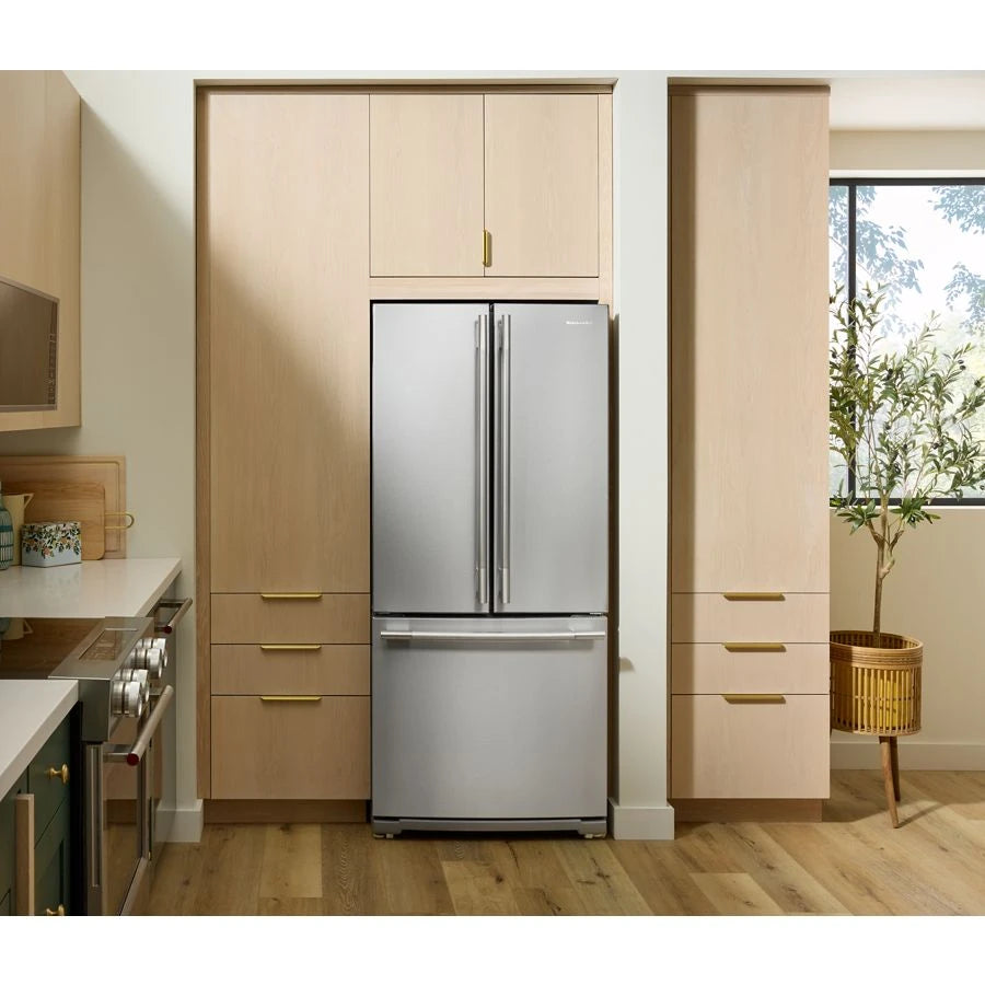 20 cu. Ft. 30-Inch Width Standard Depth French Door Refrigerator with PrintShield® Finish and Interior Dispense - (KRFF330SPS)